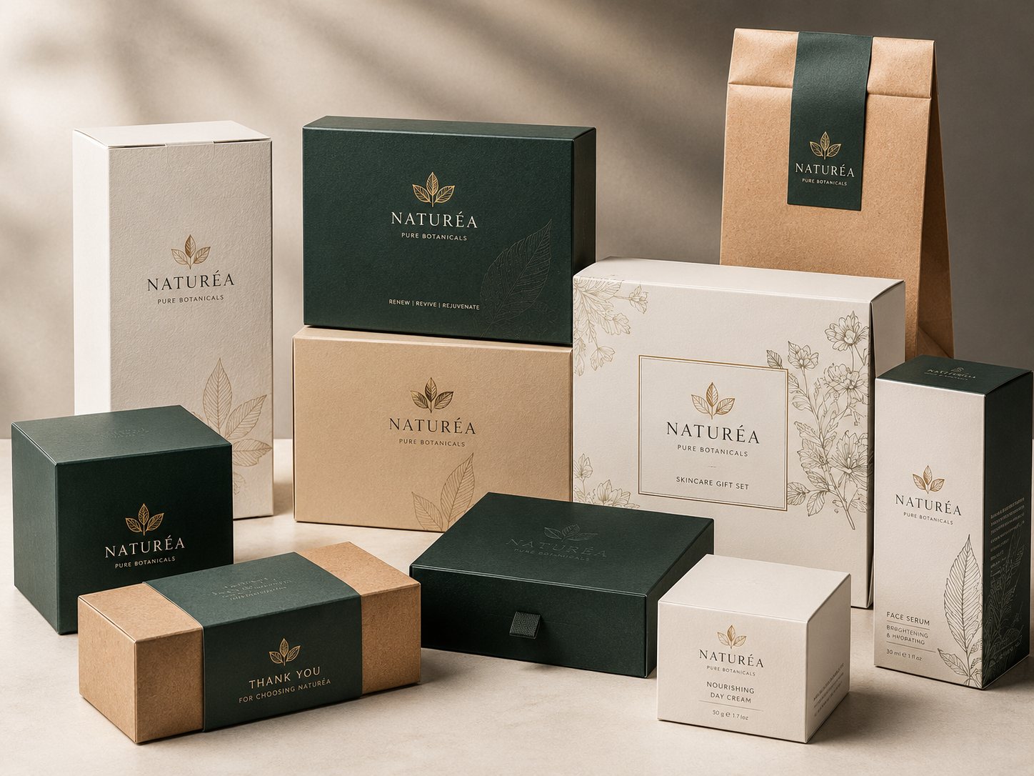Custom-printed branded packaging boxes